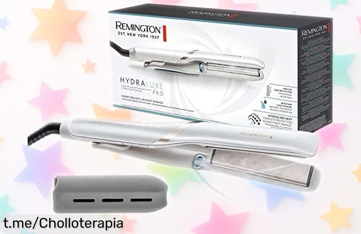 Plancha de pelo Remington Hydraluxe Pro con protección máxima, lista en 15 segundos y a un precio rebajado que vuela: ¡haz que tu melena brille ya!