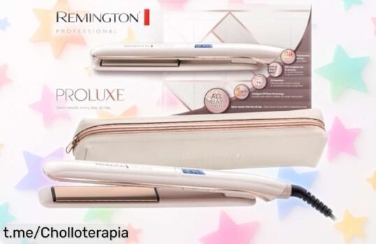 Plancha de pelo Remington PROluxe con cerámica suave y calentamiento rápido, ahora a precio rebajado: ¡haz que tu cabello brille todo el día en un abrir y cerrar de ojos!