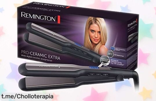 Plancha de pelo Remington Pro Ceramic extra a precio rebajado que no se repetirá, ¡suaviza tu melena al instante y siéntete lista para brillar ya!