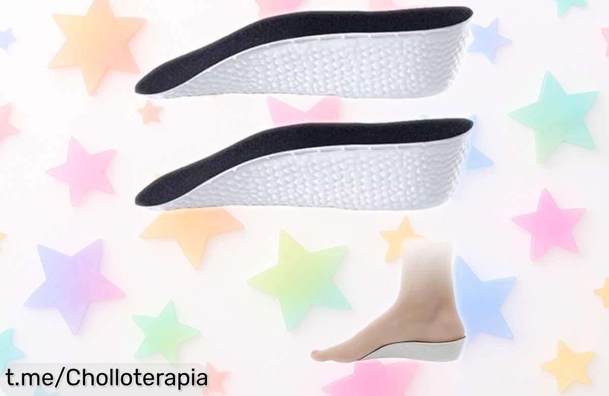 Plantillas elevadoras para zapatos con descuento brutal: ¡sube 3,5 cm y mejora tu postura! Aprovecha este super chollo y siéntete más seguro al instante antes de que se agote.