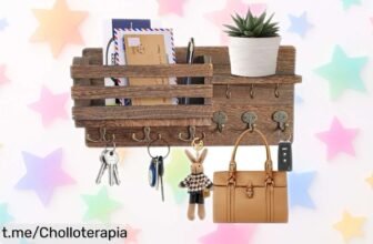 Portallaves WwuHua con estante y 9 ganchos, el super chollo que le dará un toque único a tu entrada ¡Aprovecha esta oferta limitada ya!