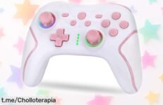 Potente mando inalámbrico para Switch con vibración doble y giroscopio a precio rebajado que te hará disfrutar al máximo tus partidas, ¡no dejes pasar esta oportunidad!