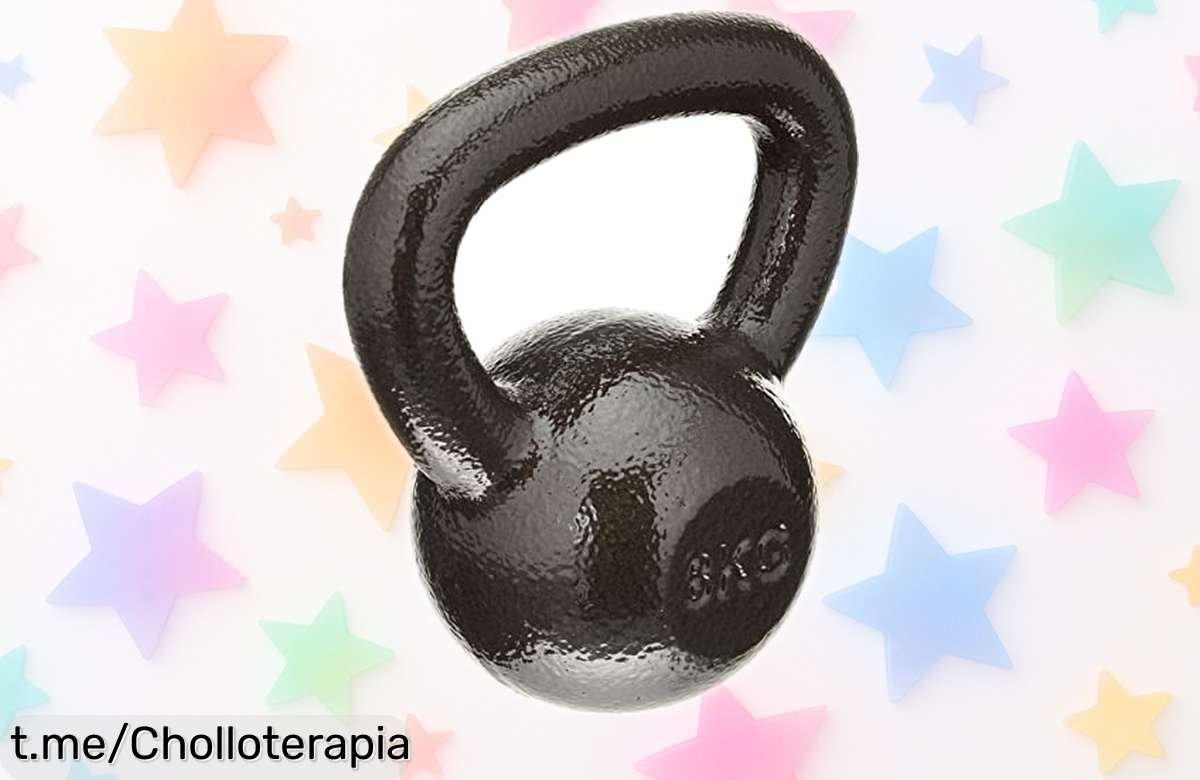 Potente pesa rusa de hierro fundido Amazon Basics 8 kg a precio loco, aprovecha este super chollo y empieza tu entrenamiento con fuerza ¡No te quedes sin la tuya!