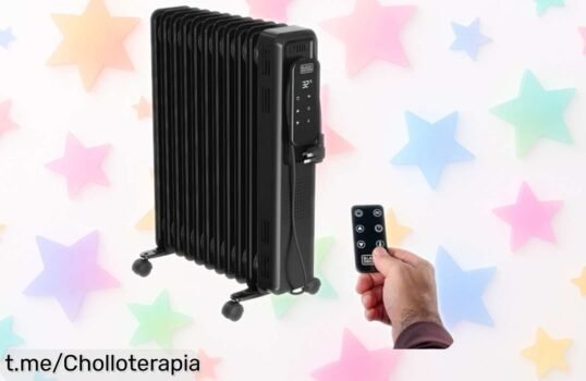 Potente radiador de aceite Black+Decker, súper silencioso y ahora a precio rebajado; calienta rápido y te brinda seguridad. ¡No pierdas este ofertón que hará tu invierno más cálido!