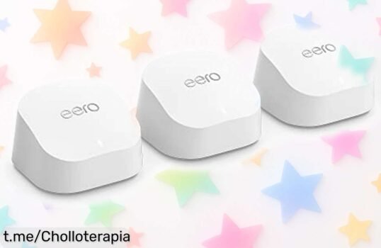 Potente router wifi de malla eero 6+ con cobertura imbatible, velocidad brutal y pack de 3 a precio rebajado que vuela, ¡no te quedes sin el tuyo y disfruta internet al máximo!