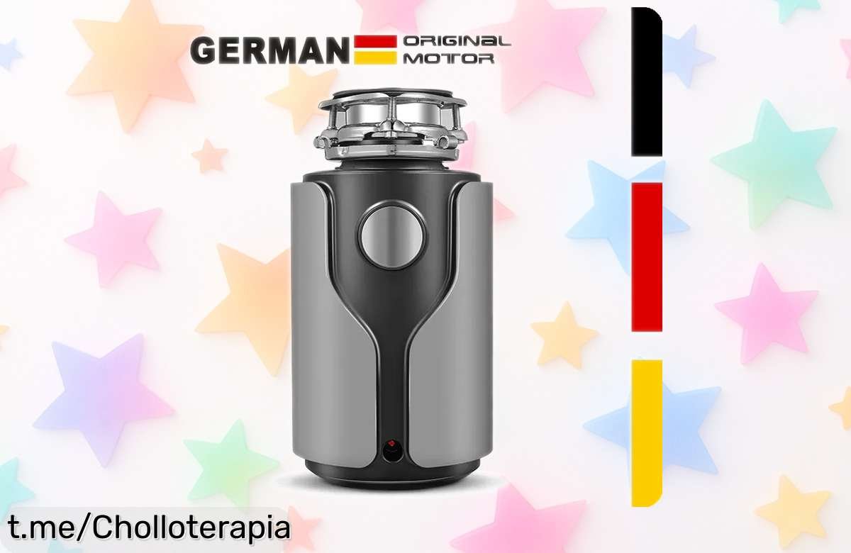 Potente triturador de residuos para alimentos alemán, ¡ahora a un precio muy bajo que no se repetirá! Limpieza sin esfuerzo y cocina al instante, aprovecha este super chollo ya.