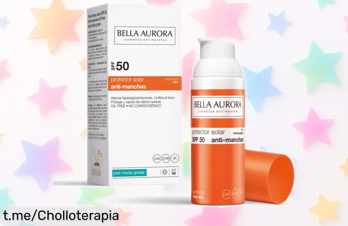 Protector solar Bella Aurora SPF 50+ para piel mixta-grasa, super chollo que cuida tu piel y la mantiene radiante. ¡No dejes pasar esta oportunidad única para brillar cada día!