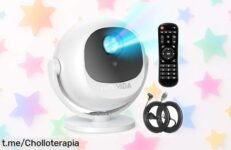 Proyector portátil 4K con wifi 6, ¡super chollo a precio rebajado! Vive el cine en casa y convierte tus noches en emotivas aventuras.