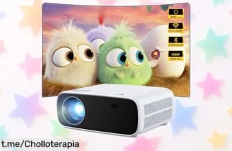 Proyector portátil Full HD 1080P con WiFi y Bluetooth a precio rebajado, ¡aprovecha este ofertón para sentir el cine en casa! Date prisa que vuelan y no te quedes sin él.