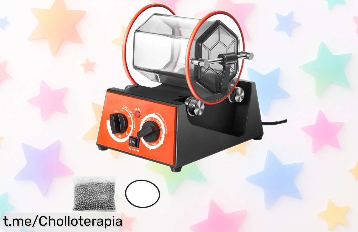 Pulidor de superficie para joyería SucceBuy, mini máquina con vaso giratorio ¡Aprovecha este súper chollo antes que se acabe y dale a tus creaciones el acabado profesional que merecen!