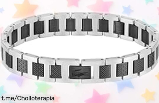 Pulsera de eslabones Lacoste para hombre a precio loco, ¡diseño único y moderno que te hará irresistible! Aprovecha este super chollo antes de que desaparezca.