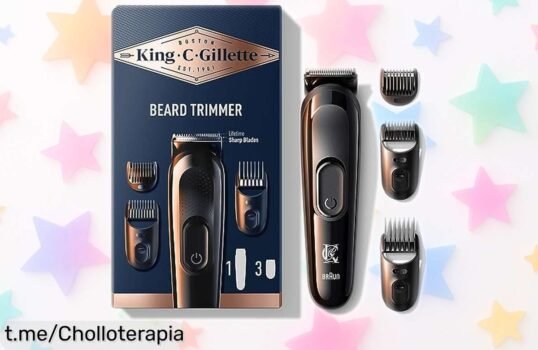 Recortadora de barba inalámbrica King C. Gillette a precio rebajado, ¡corta perfecto sin parar hasta 50 minutos y aprovecha este súper chollo antes de que se acabe!