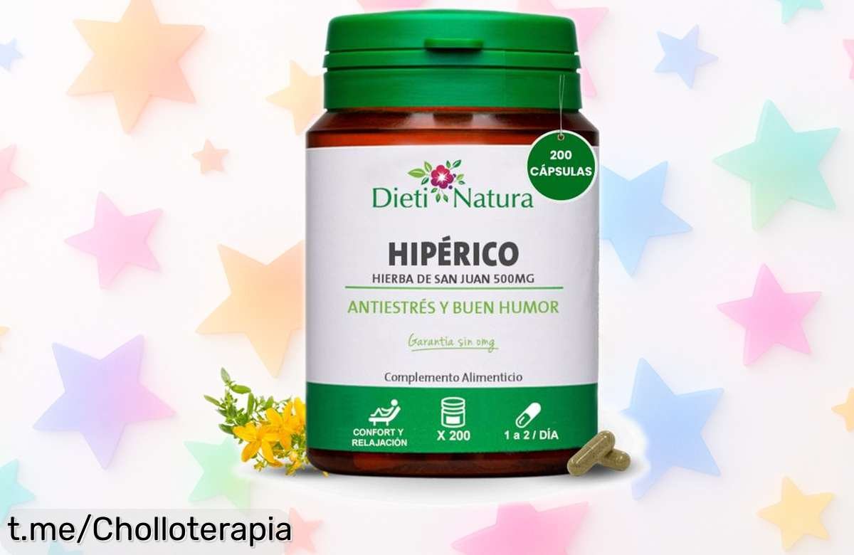 Recupera tu equilibrio emocional con Dieti Natura Hipérico: 200 cápsulas que mejoran tu bienestar y te llenan de buen humor, ¡no pierdas esta oportunidad única!