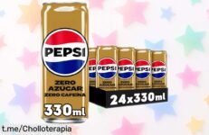 Refresco de cola Pepsi Zero sin cafeína, pack 24 latas: ¡rebajado a precio loco! Disfruta del sabor sin culpa y date un gustazo antes que se agote este super chollo.