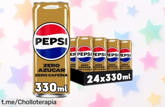 Refresco de cola Pepsi Zero sin cafeína, pack 24 latas: ¡rebajado a precio loco! Disfruta del sabor sin culpa y date un gustazo antes que se agote este super chollo.