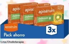 Refuerza tus defensas con el pack x3 cápsulas Apiserum a un precio rebajado y nunca visto, ¡no dejes escapar este super chollo que tu salud te agradecerá!