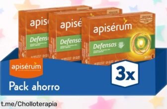 Refuerza tus defensas con el pack x3 cápsulas Apiserum a un precio rebajado y nunca visto, ¡no dejes escapar este super chollo que tu salud te agradecerá!