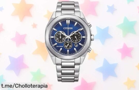Reloj analógico Citizen para hombre con correa de acero inoxidable, super chollo que no puedes dejar pasar: estilo y resistencia en tu muñeca ¡Aprovecha ya este descuentazo!