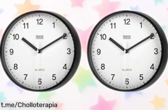 Reloj analógico de pared teesa con segundero silencioso en pack de 2, perfecto para dar vida a tu hogar. ¡Aprovecha esta oferta única y transforma tus espacios sin ruidos!