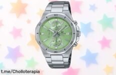 Reloj clásico Casio en plata con color y resistencia al agua, ¡rebajado a un precio de ganga que no durará! Llega ya y sorprende con un regalo que emociona cada día.