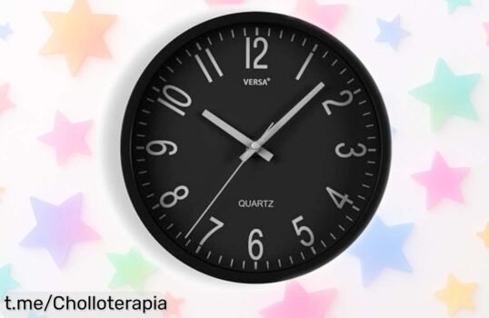 Reloj de pared silencioso Versa Raven, diseño vintage y mecanismo preciso: aprovecha este super chollo para darle vida a tu espacio y que no se te pase la oferta. ¡Cómpralo ya!