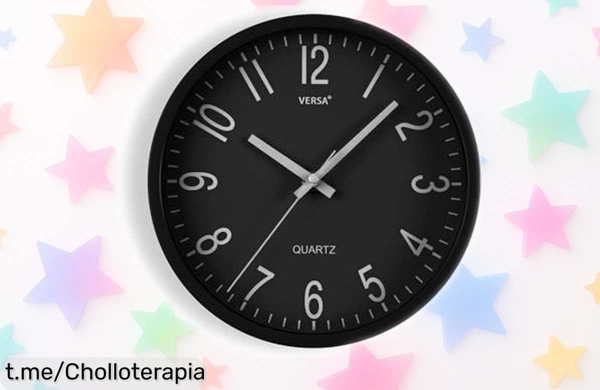 Reloj de pared silencioso Versa Raven, diseño vintage y mecanismo preciso: aprovecha este super chollo para darle vida a tu espacio y que no se te pase la oferta. ¡Cómpralo ya!