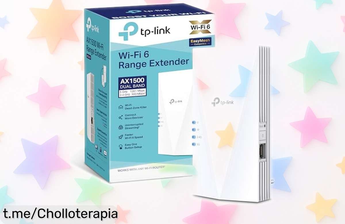 Repetidor WiFi 6 TPLink para señal imbatible y streaming sin cortes, ¡aprovéchalo ahora a un precio rebajado que no se repetirá! Mejora tu conexión y disfruta al máximo.