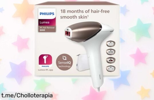 Revolucionaria depiladora luz pulsada Philips Serie 8000 a precio rebajado, ¡despídete del vello y siéntete fresca y suave hasta por 18 meses!