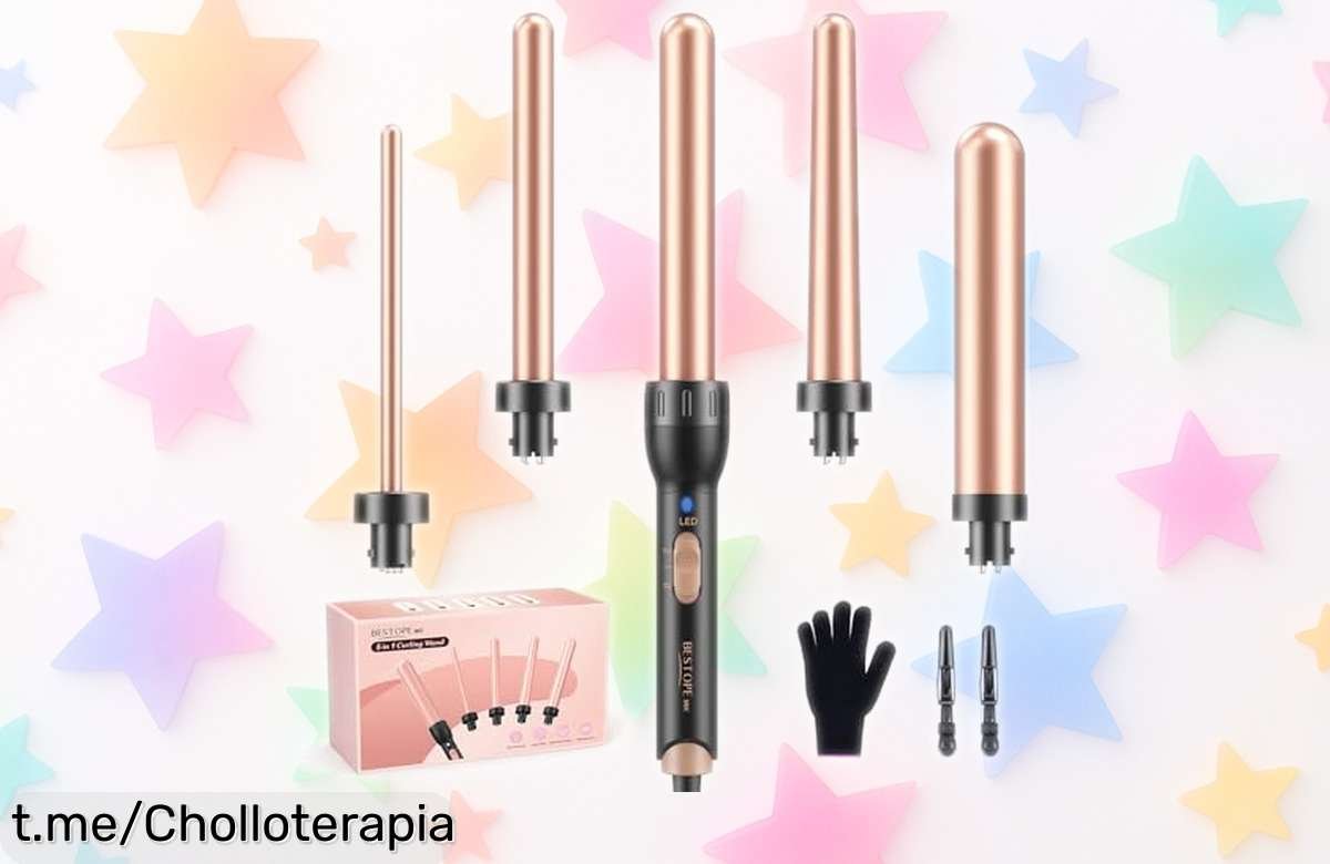 Rizador de pelo 5 en 1, se acabó el frizz: cambia tu look con ondas perfectas a precio loco. ¡No esperes más y deslumbra hoy mismo!