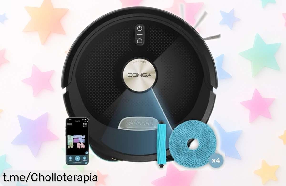 Robot aspirador Cecotec Conga con succión turbo, ¡super chollo para que tu hogar brille sin esfuerzo! No te quedes sin el tuyo, las unidades vuelan.