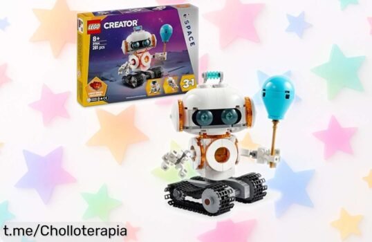 Robot espacial transformable LEGO Creator 3 en 1 con luces a un precio rebajado, no dejes escapar este ofertón y vive aventuras galácticas inolvidables ahora mismo.
