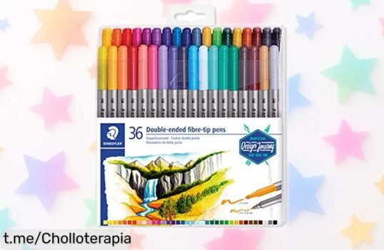 Rotuladores para lettering STAEDTLER con doble punta y 36 colores a precio rebajado, ¡desata tu creatividad hoy mismo antes de que se acaben!