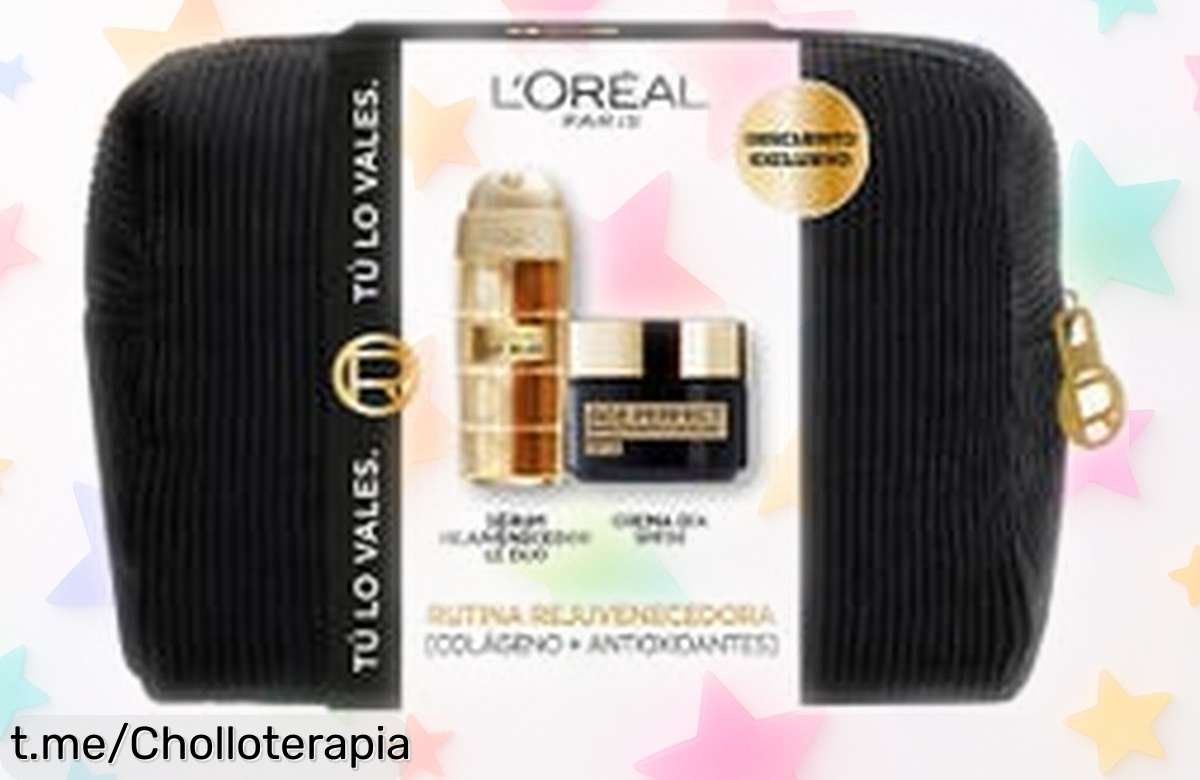 Rutina rejuvenecedora con colágeno de L’Oréal Paris a precio rebajado, ¡una oferta increíble para que luzcas radiante y te sientas genial cada día! No la dejes escapar.