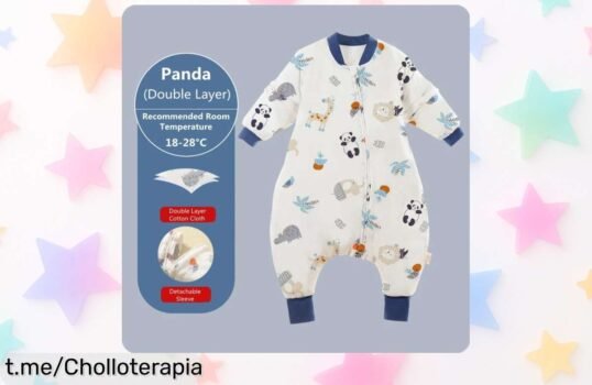 Saco de dormir grueso con mangas desmontables para niños y niñas, ¡super chollo a precio rebajado que volará! Mantén calentitos a tus peques mientras juegan sin parar, ¡no lo dejes escapar!