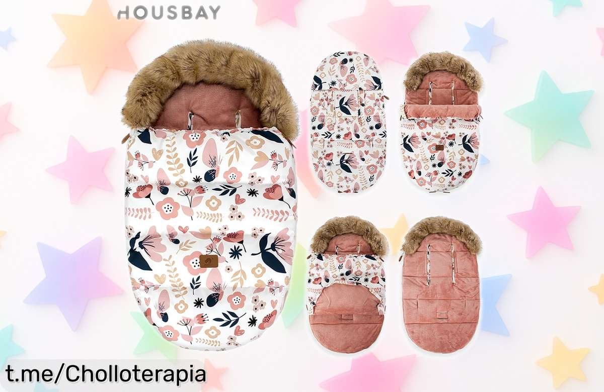 Saco súper cálido y grueso para cochecito de bebé con precio rebajado: ¡ofertón imperdible! Dale a tu peque el calor que necesita antes de que se agoten, corre ya y consíguelo.