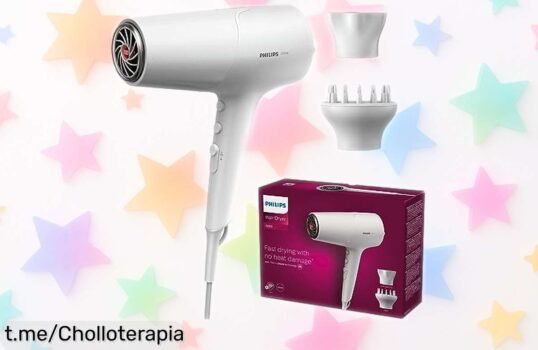 Secador de pelo Philips potente y rápido: ¡aprovecha este super chollo para cuidar tu cabello y disfrutar de un peinado brillante cada día!