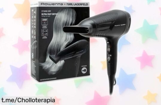 Secador de pelo potente Rowenta x Karl Lagerfeld: ¡rebajas increíbles y un estilo perfecto que te hará brillar, no dejes escapar esta oportunidad!