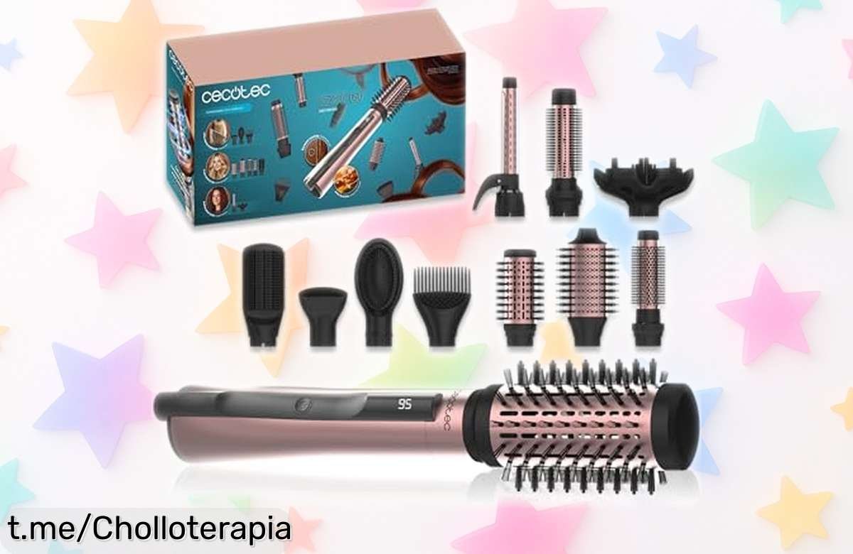 Secador y estilizador Cecotec CeramicCare 10 en 1 a precio loco: brilla, sin frizz y crea peinados infinitos. ¡No dejes escapar este super chollo para verte espectacular ya!