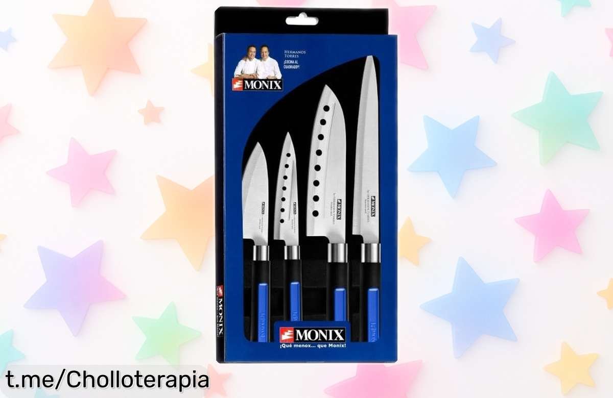 Set de 4 cuchillos japoneses Monix Solid Plus, cortes perfectos a un precio rebajado. ¡Aprovecha este super chollo y disfruta cocinando como un chef!