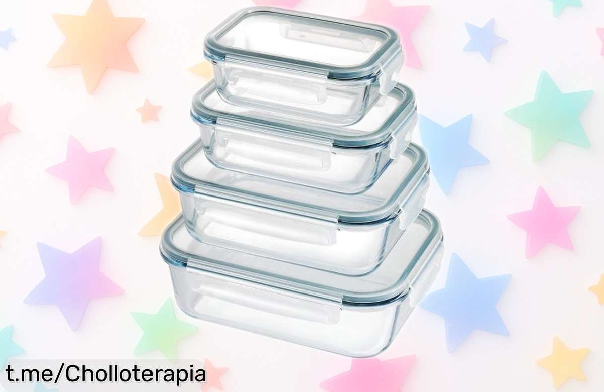 Set de 4 fiambreras de cristal Maxhome con tapas, caída de precio espectacular que no se repite, guarda tus comidas frescas y dale gusto a tu paladar ¡no te lo pierdas!