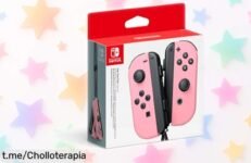 Set de dos JoyCon rosa para Nintendo con caída de precio brutal y correas para jugar sin preocupaciones, ¡date prisa que este súper chollo vuela y la diversión te espera!