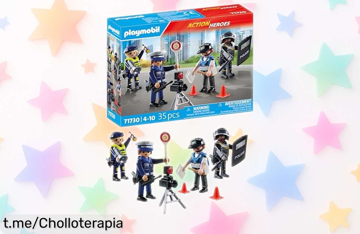 Set de figuras policía Playmobil, diversión sin límites para los peques a un precio rebajado que no puedes dejar pasar. ¡Hazlo tuyo y despierta su imaginación ya!
