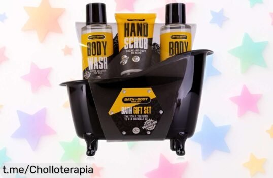 Set de regalo para hombre con gel, exfoliante y esponja en bañera decorativa. ¡Super chollo a precio rebajado! Renueva tu piel y abraza la frescura ahora mismo.