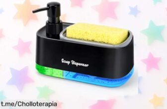 Set doble dispensador de jabón para manos y lavavajillas con soporte para esponja ahora a precio loco, organiza tu cocina y disfruta cada día sin líos ¡No dejes pasar esta oportunidad!