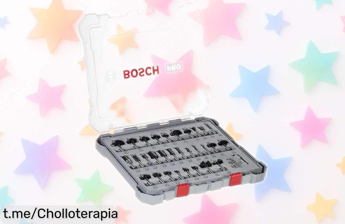 Set mixto de brocas fresadoras Bosch Professional, 30 piezas listas para la acción a un precio rebajado que no puedes dejar pasar: ¡potencia y durabilidad al alcance de tu mano!