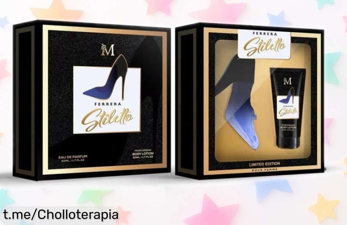 Set regalo 2pcs Ferrera Stiletto con perfume para mujer de Montage Brands, un super chollo que reinventa tu glamour ¡Aprovecha esta oferta y desata la diva que llevas dentro!