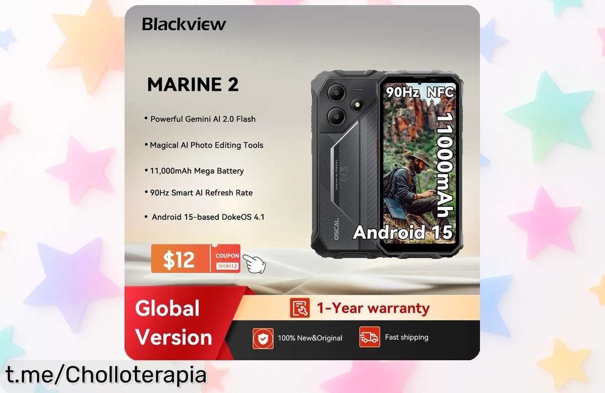 Smartphone resistente Blackview con pantalla HD+ y batería de 11000mAh, super chollo por tiempo limitado que hará tu vida más fácil, ¡aprovéchalo antes de quedarte sin él!