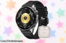 Smartwatch con GPS y FreeBuds incluidos, pantalla AMOLED deslumbrante y una batería de 21 días a precio rebajado. No te pierdas este super chollo que mejora tu salud ¡Cómpralo ya!