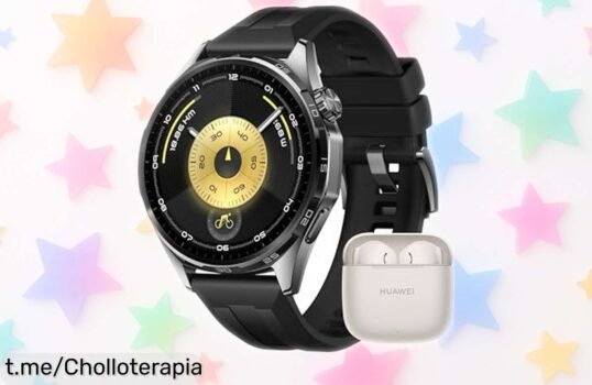 Smartwatch con GPS y FreeBuds incluidos, pantalla AMOLED deslumbrante y una batería de 21 días a precio rebajado. No te pierdas este super chollo que mejora tu salud ¡Cómpralo ya!