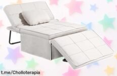 Sofá cama plegable 4 en 1 con respaldo ajustable que transforma tu salón: ¡no dejes escapar este descuentazo y dale a tu hogar ese toque especial que se merece!